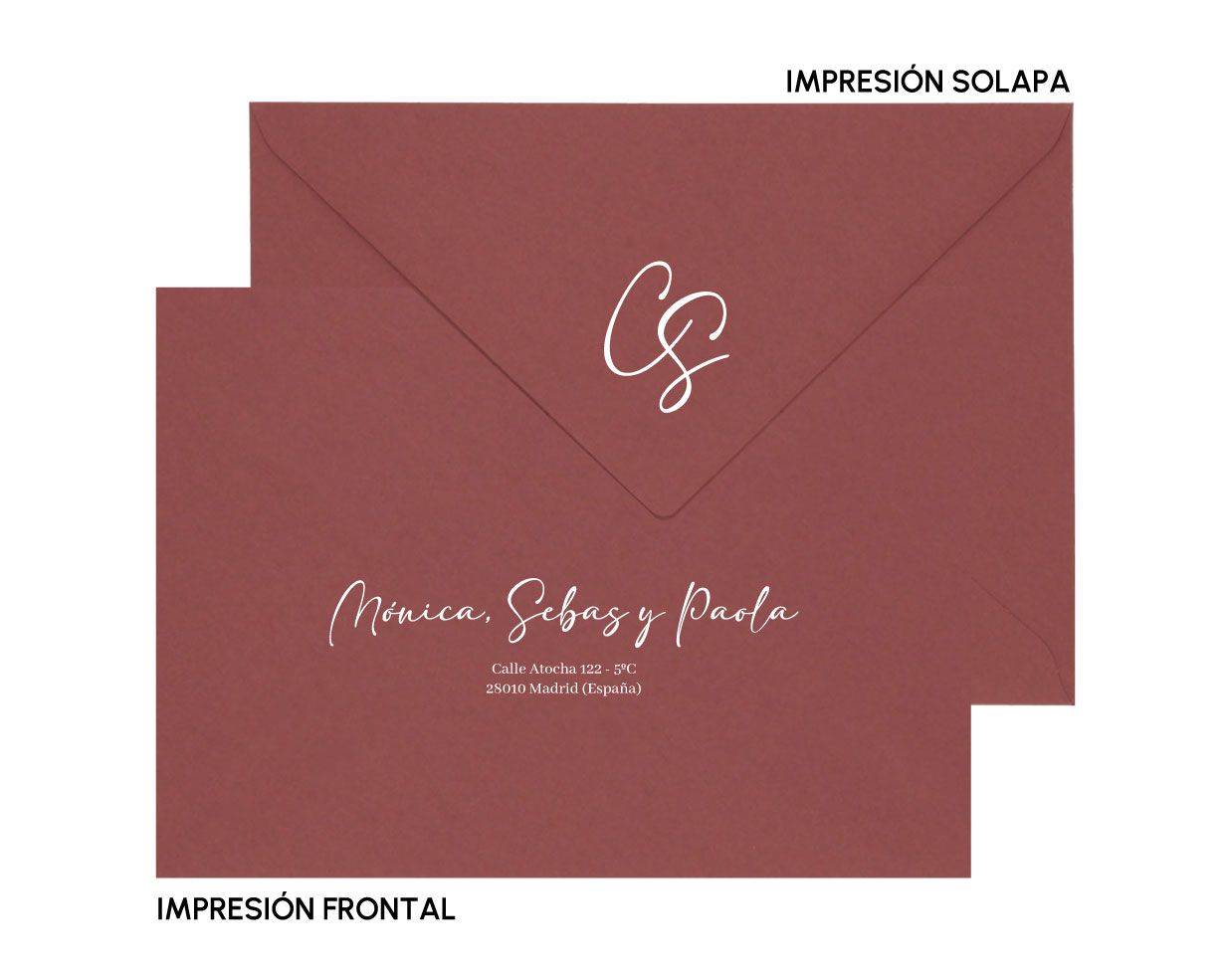 Impresión Personalizada Sobres - BLANCO